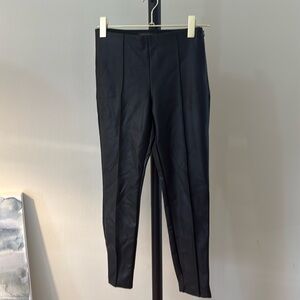 NWT Banana Republic Vegan PU Leather pants leggings black size 2p petite black